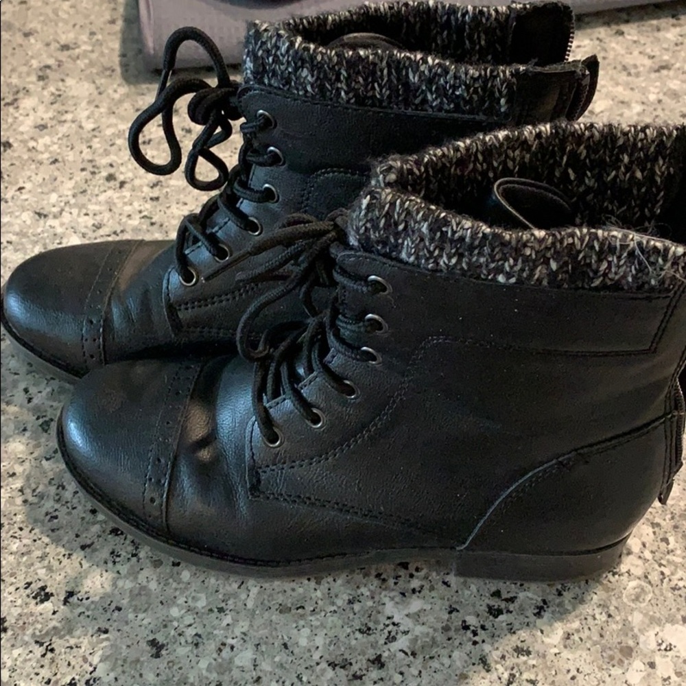Black SO combat boots
